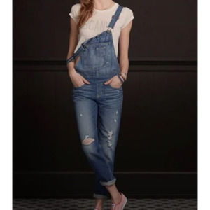 Hollister Denim Jean Distressed Overalls size XS